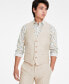 Фото #1 товара Men's Slim-Fit Linen Suit Vest, Created for Macy's