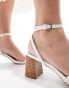 Фото #2 товара schuh Saturn mid block heel sandals in white