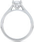 Фото #4 товара Diamond Cushion-Cut Cathedral Solitaire Engagement Ring (1/2 ct. t.w.) in 14k White Gold