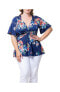 ფოტო #1 პროდუქტის Plus Size Abby Twist Front Top