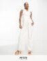 Forever New Petite sleeveless jumpsuit with belt in ivory