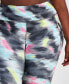 Plus Size Compression Shibori Wave Cropped Leggings, Created for Macy's