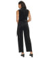 Фото #2 товара Women's Tie-Waist Velvet Sleeveless Jumpsuit