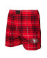 Фото #1 товара Men's Scarlet, Black San Francisco 49ers Concord Flannel Boxers