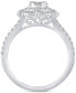 Фото #4 товара Diamond Halo Cluster Engagement Ring (1 ct. t.w.) in 14k White Gold