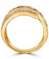 ფოტო #3 პროდუქტის EFFY® Multi-Gemstone (5-3/4 ct. t.w.) & Diamond (1/3 ct. t.w.) Crossover Wide Statement Ring in 14k Gold