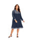 ფოტო #1 პროდუქტის Plus Size June + Vie Embroidered Boardwalk Dress