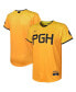 ფოტო #3 პროდუქტის Toddler Boys and Girls Gold Pittsburgh Pirates 2023 City Connect Replica jersey
