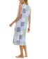 ფოტო #5 პროდუქტის Women's Printed Sleeveless Nightgown