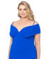 Фото #4 товара Plus Size Off-The-Shoulder Scuba Corset Sheath Dress