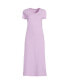 ფოტო #3 პროდუქტის Petite Cotton Short Sleeve Midcalf Nightgown