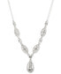 Crystal Trio Lariat Necklace, 16" + 3" extender