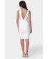 Women's Bandage Metallic Midi Dress ivory/silver, XSmall - фото #3