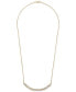 ფოტო #3 პროდუქტის Diamond Swirl Curved Bar Statement Necklace (1 ct. t.w.) in 14k Gold, 15-1/4" + 2" extender, Created for Macy's