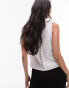 Фото #3 товара Topshop lace trim insert tie up waist coat in ivory