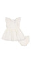 Toddler Girls Gauze Dress and Diaper Cover, 2 Piece Бежевый, 5T - фото #6