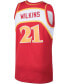 ფოტო #4 პროდუქტის Men's Dominique Wilkins Red Atlanta Hawks 1986-87 Hardwood Classics Swingman Jersey