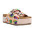 Фото #2 товара Corkys Wannabe Floral Platform Slide Womens Beige Casual Sandals 41-0024-MUCR