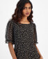 ფოტო #4 პროდუქტის Petite Short-Sleeve Round-Neck Sheath Dress