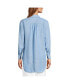 ფოტო #2 პროდუქტის Women's Linen Roll Sleeve Over d Relaxed Tunic Top