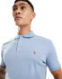 Фото #2 товара Polo Ralph Lauren icon logo pima cotton polo custom fit in light blue