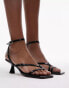 Фото #1 товара Topshop Iris strappy mid heeled sandal in black