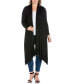 Фото #1 товара Women's Plus Size Extra Long Open Front Cardigan