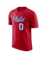 Фото #3 товара Men's Tyrese Maxey Red Philadelphia 76ers 2022/23 Statement Edition Name and Number T-shirt
