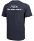 ფოტო #2 პროდუქტის Seattle Seahawks Tri-Blend Pocket T-shirt - College Navy