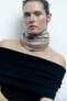 Фото #4 товара Шейный платок с принтом ZARA