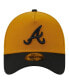 ფოტო #2 პროდუქტის Men's Gold/Black Atlanta Braves Rustic A-Frame 9FORTY Adjustable Hat