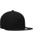 ფოტო #3 პროდუქტის Men's Utah Jazz Black On Black 9FIFTY Snapback Hat