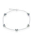 ფოტო #1 პროდუქტის Sterling Silver Abalone Butterfly Anklet