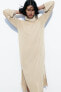 Фото #5 товара Длинное трикотажное платье с воротником-стойкой ZARA