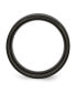 Stainless Steel Black IP-plated Grey Fiber Inlay 8mm Band Ring