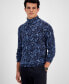 Фото #2 товара Men's Printed Cashmere Turtleneck Sweater, Created for Macy's