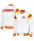 ფოტო #1 პროდუქტის Men's White Kansas City Chiefs Satin Full-Snap Varsity Jacket