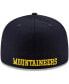 Фото #5 товара Men's Navy West Virginia Mountaineers Basic 59FIFTY Team Fitted Hat