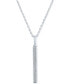 Фото #1 товара Macy's diamond Accent Vertical Bar Pendant Necklace in Sterling Silver, 16" + 2" extender