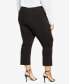 Фото #3 товара Plus Size Super Stretch Zip Petite Length Pant