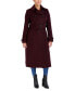Фото #1 товара Women's Double-Breasted Belted Wool Blend Trench Coat