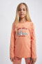 Фото #3 товара Kız Çocuk Baskılı Uzun Kollu Pijama Takımı