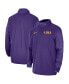 Men's Purple LSU Tigers 2023 Coach Half-Zip Hooded Jacket