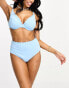 Фото #8 товара Peek & Beau Fuller Bust Exclusive mix & match scalop underwire bikini top in pastel blue