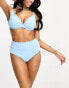 Peek & Beau Fuller Bust Exclusive mix & match scalop underwire bikini top in pastel blue BLAU, EU 70F - фото #4