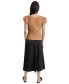 ფოტო #3 პროდუქტის Women's Textured Scoop-Neck Puff-Sleeve Top