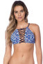 Фото #1 товара Nanette Lepore 262507 Women's Talavera Floral Halter Bikini Top Swimwear Size L