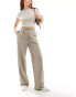 Фото #1 товара Reclaimed Vintage taupe pinstripe pull on trouser