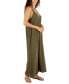 Juniors' Solid Waimea Wide-Leg V-Neck Jumpsuit