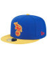 Фото #2 товара Men's Royal, Yellow Distressed Oakland Athletics Empire 59FIFTY Fitted Hat